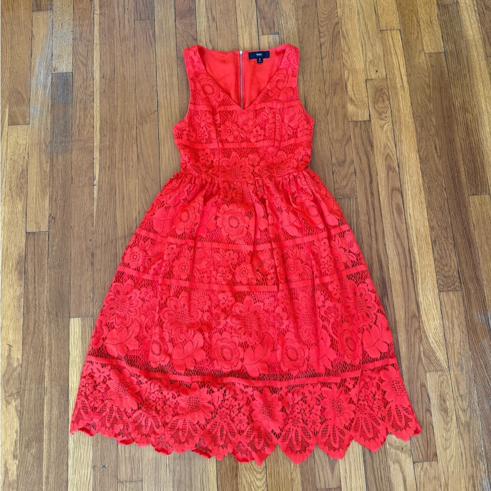 Red Lace Dress: sz Small